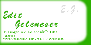 edit gelencser business card